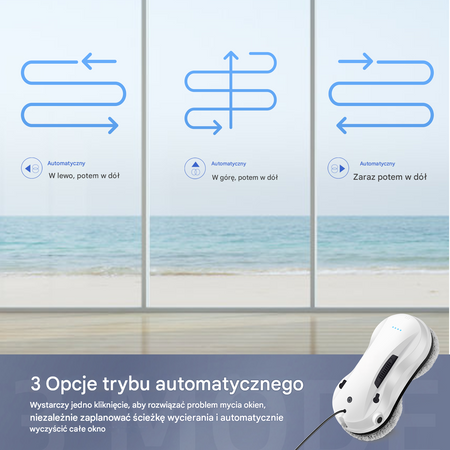 Robot sprzątający SHINE MATE X7SE z rozpylaczem – myjka do okien automatyczna