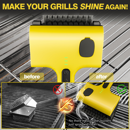 Elektryczna szczotka do grilla ShineMate 2600mAh, IPX7, 30W