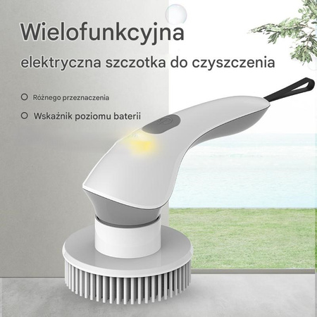 Elektryczna szczotka SHINE MATE – 6w1, IP67, lekka i bezprzewodowa do czyszczenia fug łazienki kuchni
