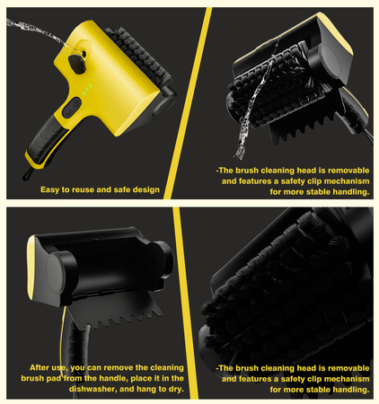 Elektryczna szczotka do grilla ShineMate 2600mAh, IPX7, 30W